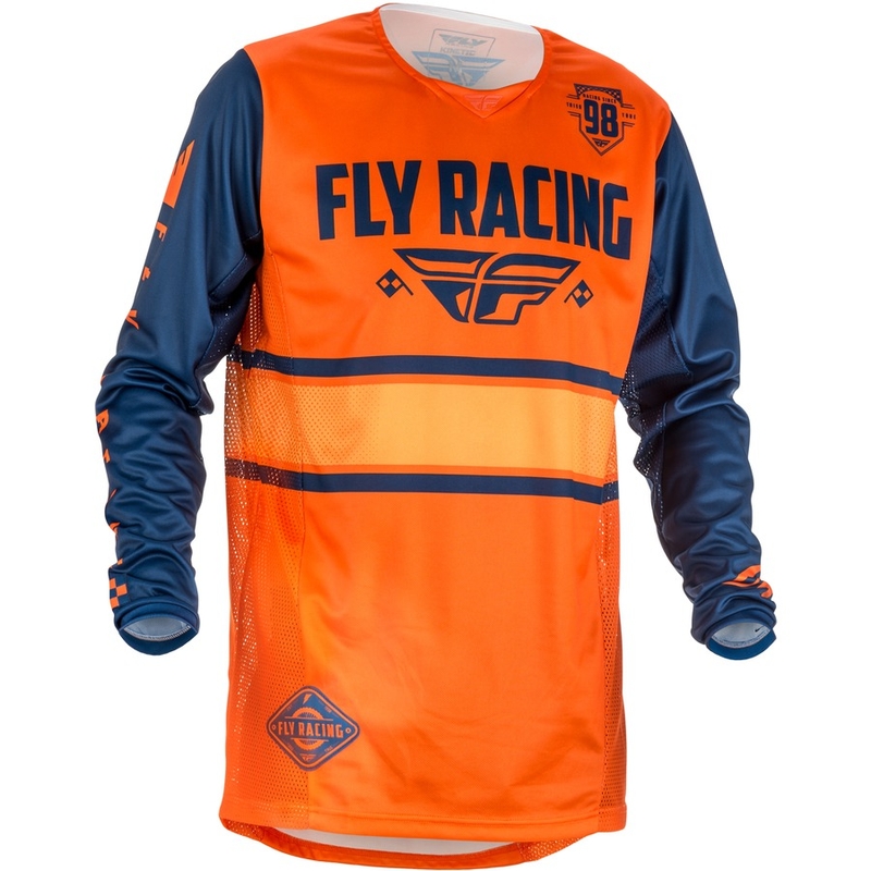 Motocross-Trikot FLY Racing Kinetic ERA 2018 - USA orange-blau