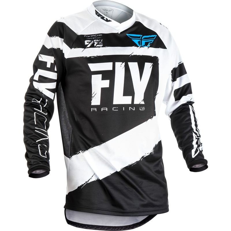 Motocross Trikot FLY Racing F-16 2018 - USA schwarz und weiß