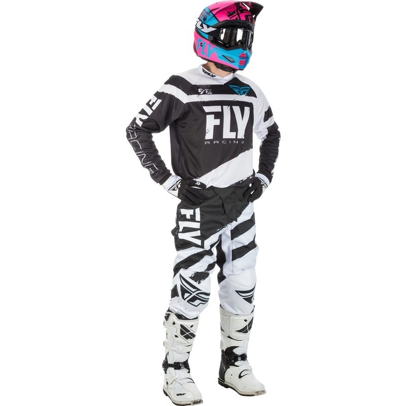 Motocross Trikot FLY Racing F-16 2018 - USA schwarz und weiß