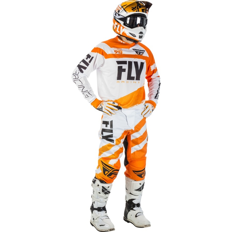 Motocross Trikot FLY Racing F-16 2018 - USA orange und weiß