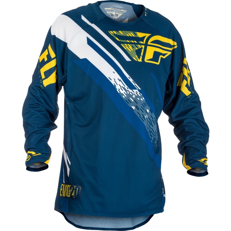Motocross Trikot FLY Racing EVO 2018 - USA blau-gelb-weiß