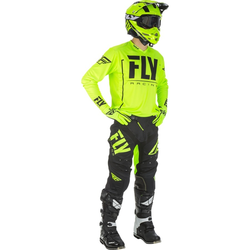 Motocross Trikot FLY Racing LITE 2018 - USA schwarz-fluo gelb