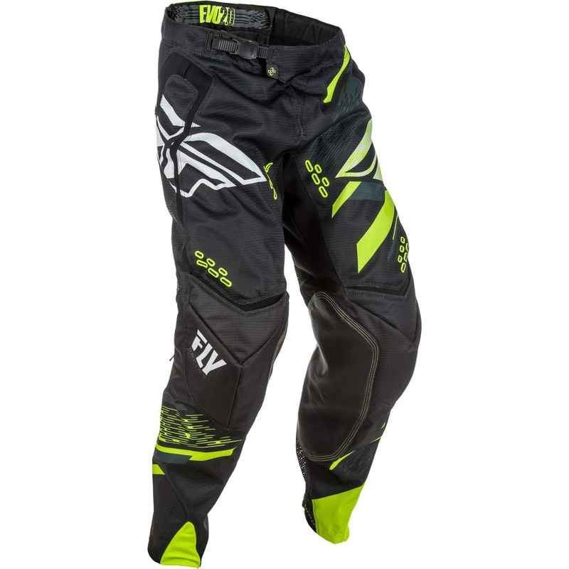 Motocross-Hose FLY Racing EVO 2018 - USA schwarz-weiß-fluorgelb