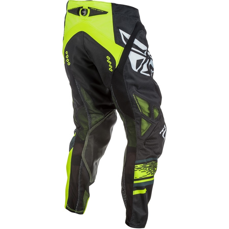Motocross-Hose FLY Racing EVO 2018 - USA schwarz-weiß-fluorgelb