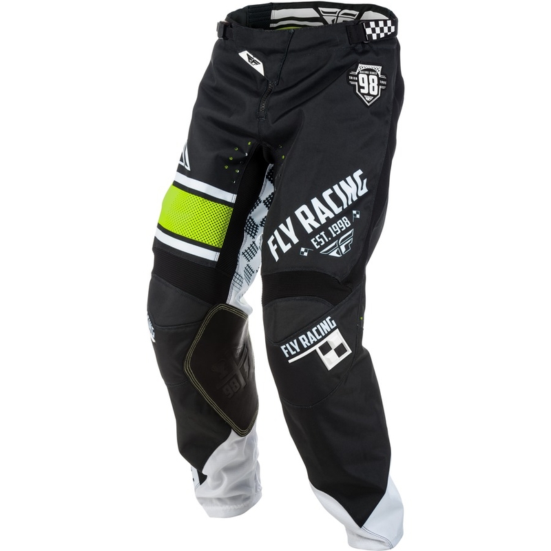 Motocross-Hose FLY Racing Kinetic ERA 2018 - USA schwarz-weiß Ausverkauf