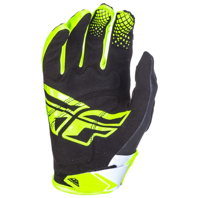Motocross Handschuhe FLY Racing Kinetic 2018 - USA schwarz-weiß-fluo gelb