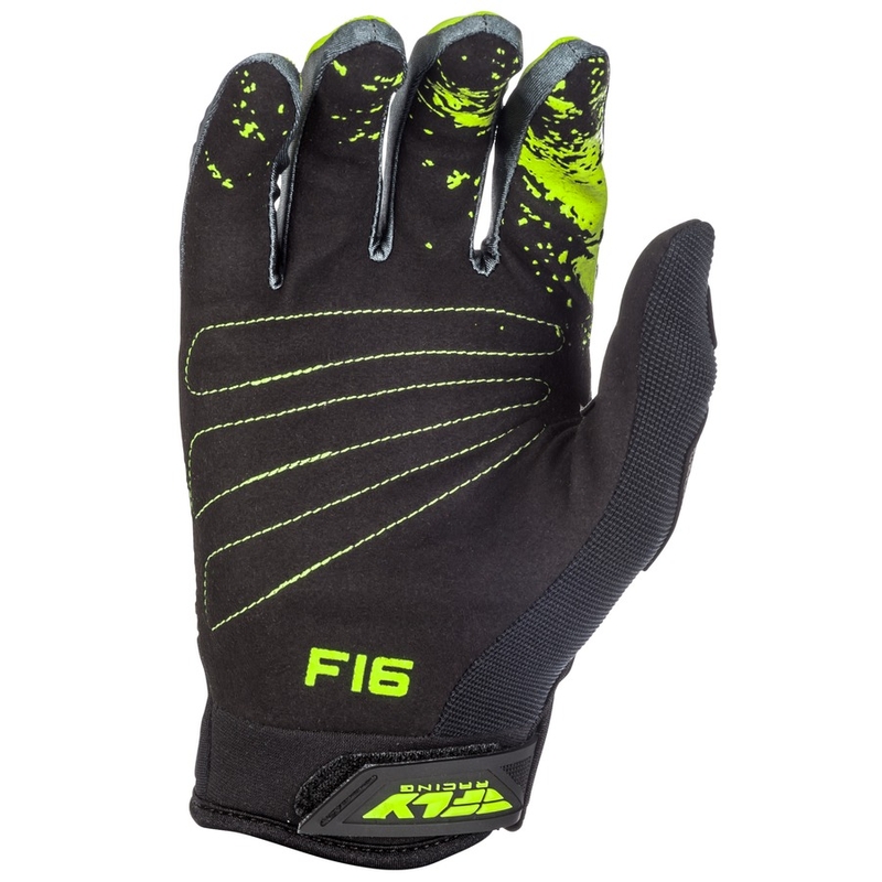 Motocross Handschuhe FLY Racing F-16 2018 - USA schwarz-fluo gelb