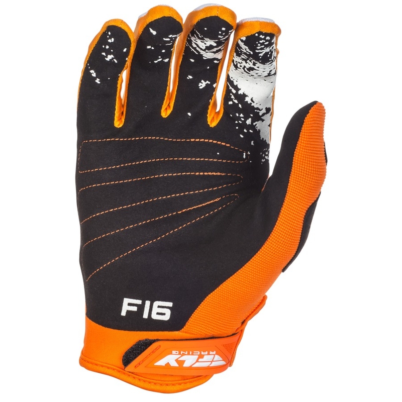 Motocross Handschuhe FLY Racing F-16 2018 - USA orange und weiß