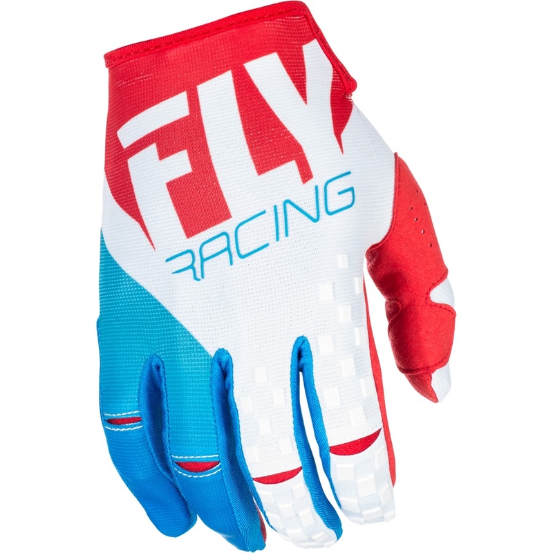 Motocross Handschuhe FLY Racing Kinetic 2018 - USA rot-weiß-blau
