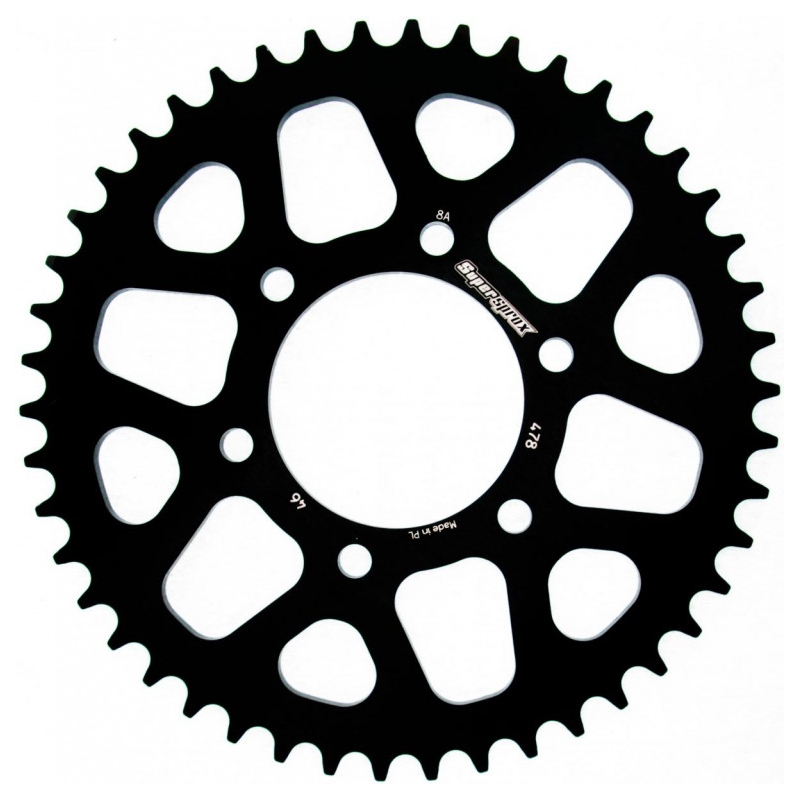 Aluminium-Ketten Rad SUPERSPROX schwarz 46T, 520
