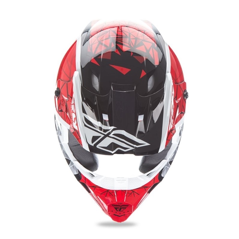 Motocross Helm FLY Racing Kinetic CRUX - USA rot-weiß-schwarz Ausverkauf