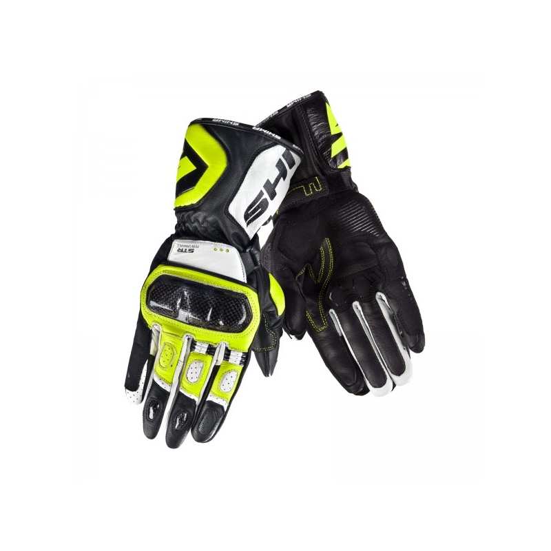 Herrenhandschuhe Shima STR schwarz-weiß-fluo gelb Ausverkauf