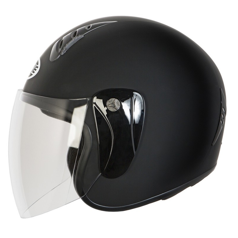 Motorradhelm offen Ozone HY-818 schwarz matt