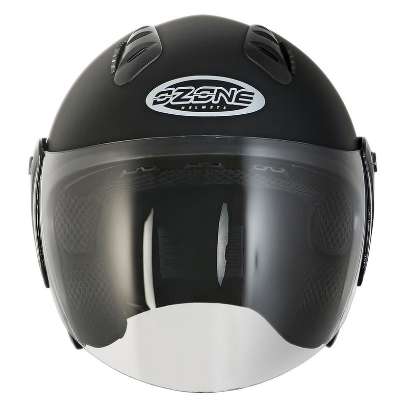 Motorradhelm offen Ozone HY-818 schwarz matt