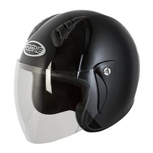 Offener Motorradhelm Ozone HY-818 schwarz glänzend