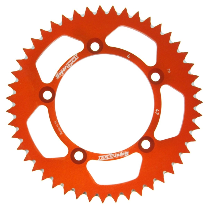 Kettenrad Aluminium SUPERSPROX orange 47T, 420