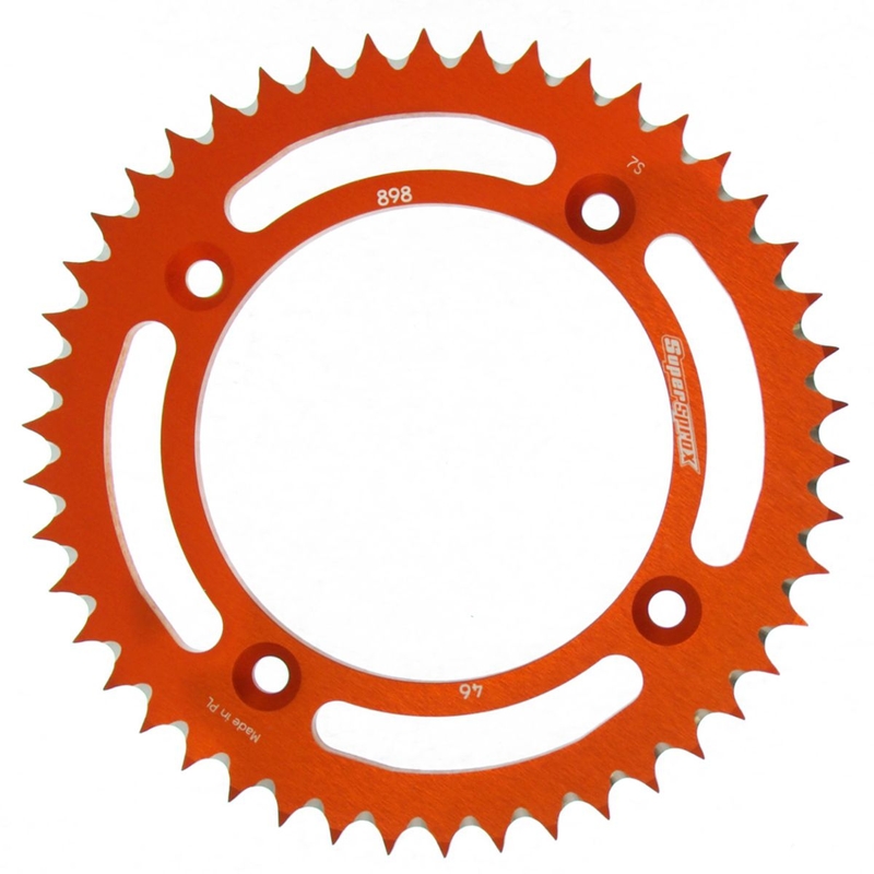 Kettenrad Aluminium SUPERSPROX orange 46T, 428