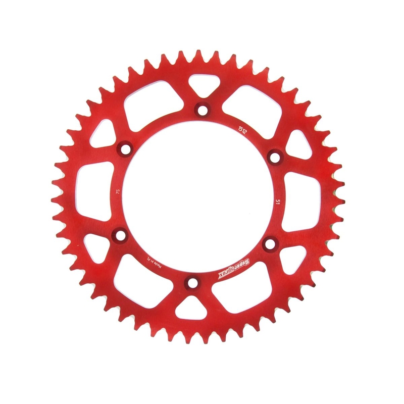 Kettenrad Aluminium SUPERSPROX rot 51T, 520