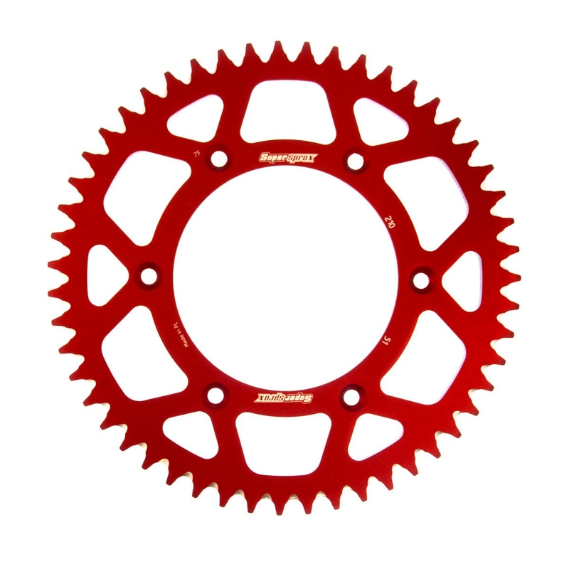 Kettenrad Aluminium SUPERSPROX rot 51T, 520 Ausverkauf