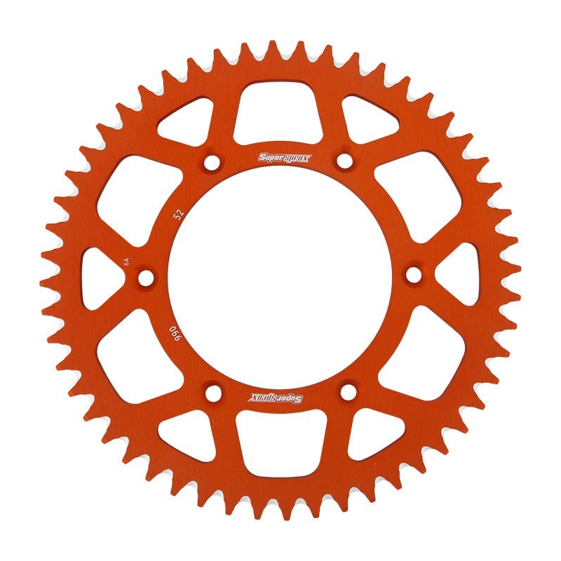 Kettenrad Aluminium SUPERSPROX orange 52T, 520