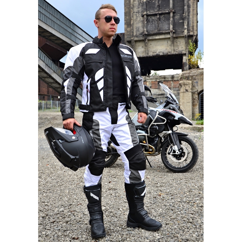 RSA Greby schwarz und weiß Motorradjacke Ausverkauf