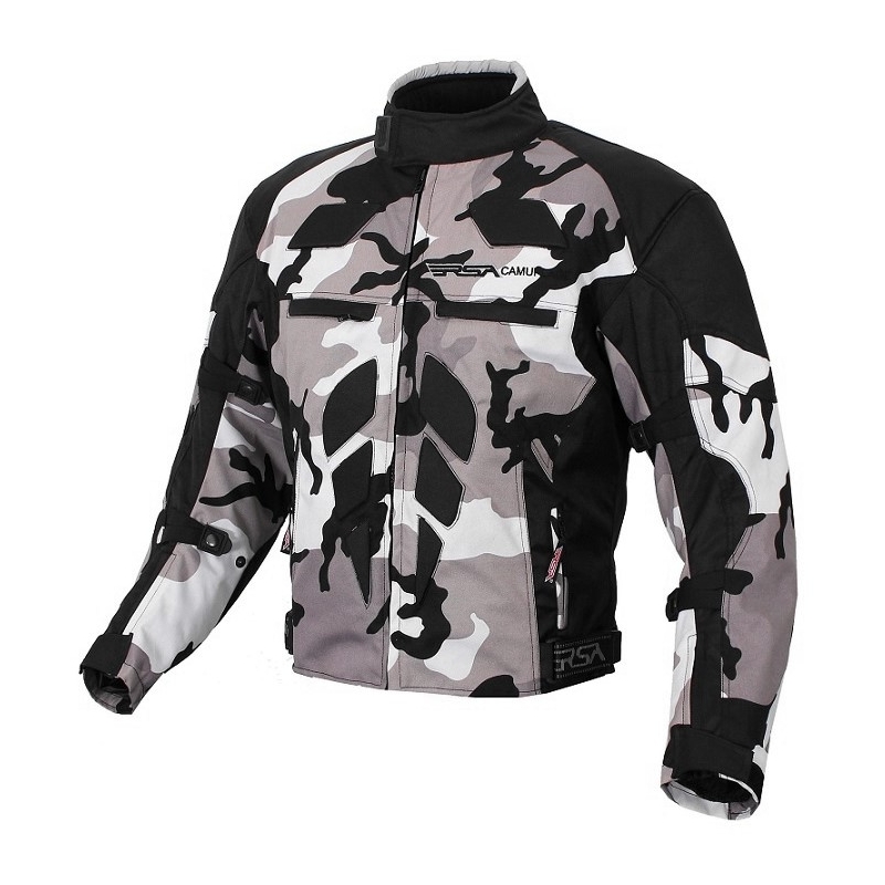 Motorradjacke RSA Camuflage grau - Qualität II