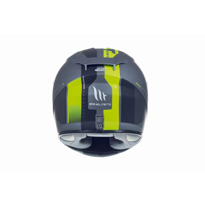 MT Rapide Overtake Integral Motorradhelm schwarz matt-fluo gelb