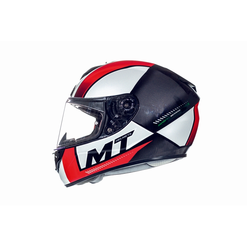 MT Rapide Overtake Integral Motorradhelm weiß-rot-grün