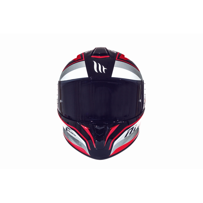 MT Targo Interact Integral Motorradhelm weiß-rot