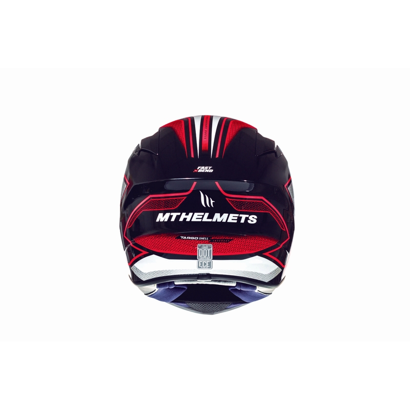 MT Targo Interact Integral Motorradhelm weiß-rot