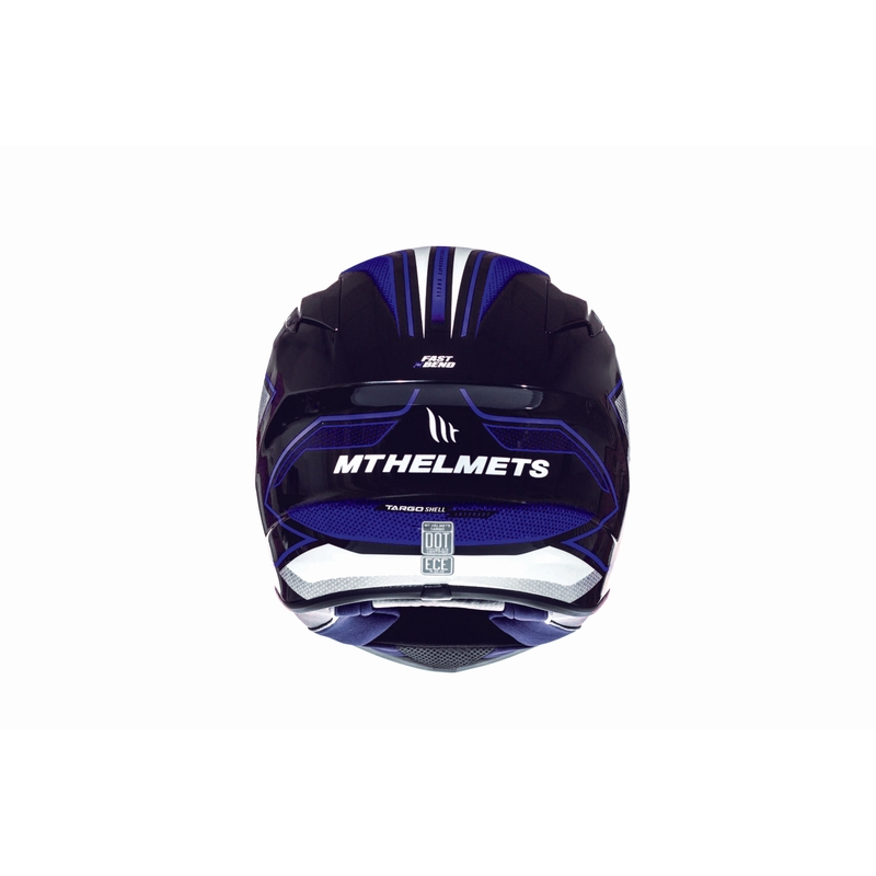 MT Targo Interact Integral Motorradhelm weiß-blau