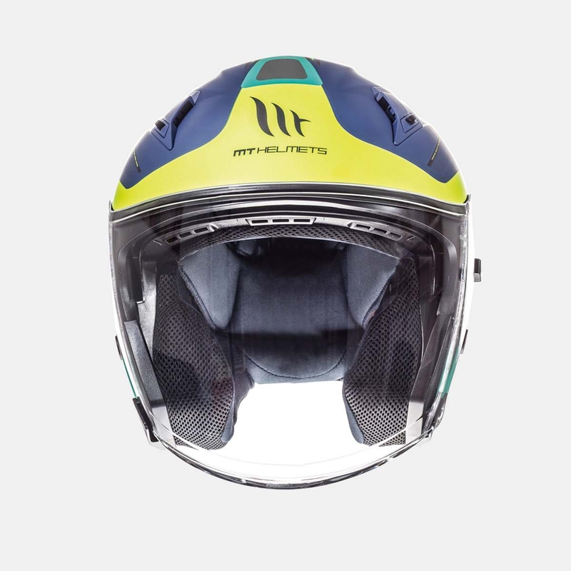 Motorradhelm Open MT Avenue SV Crossroad blau matte-fluo gelb Ausverkauf