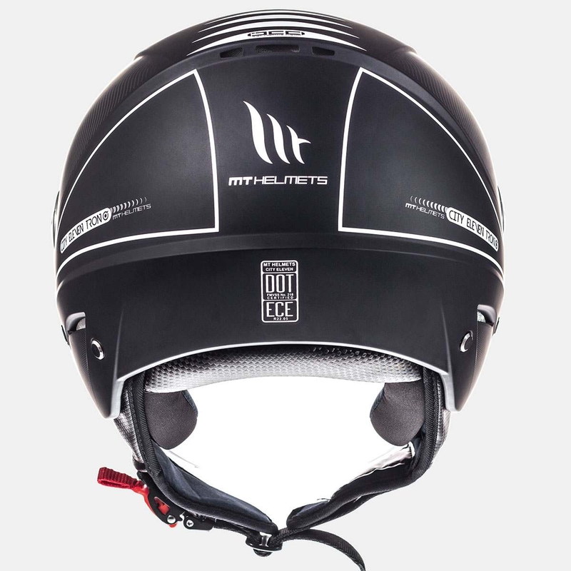 Motorradhelm Open MT City Eleven SV Tron Schwarz Matt Weiß Ausverkauf