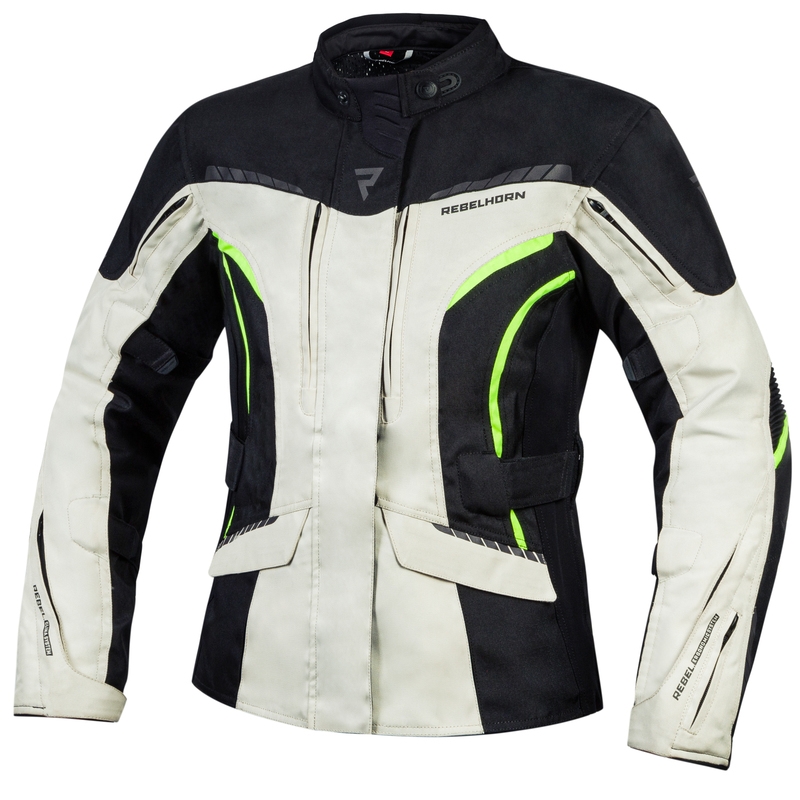 Damen-Motojacke Rebelhorn Hiker III schwarz-grau-fluo gelb - II.