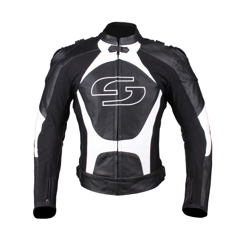 Motorradjacke Tschul 841 schwarz-weiss - II. Qualität