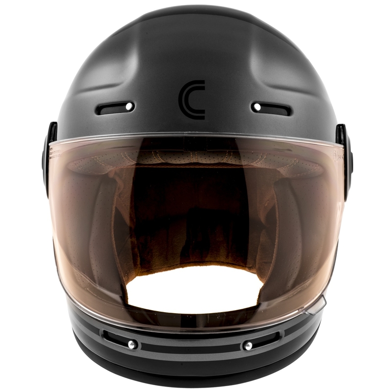 Cassida Fibre Super Hooligan Integral-Motorradhelm schwarz-grau