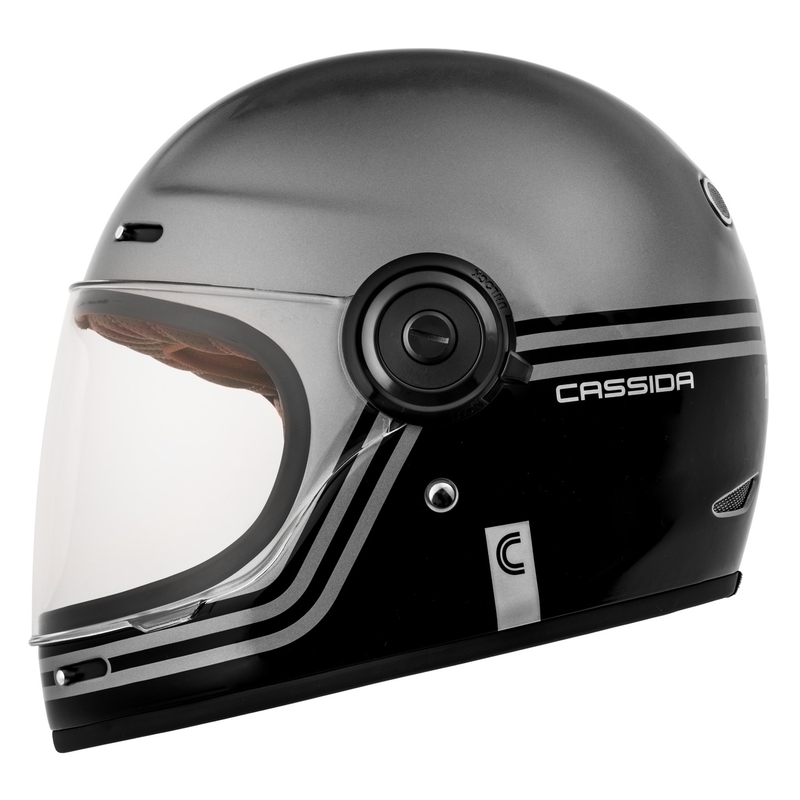 Cassida Fibre Super Hooligan Integral-Motorradhelm schwarz-grau