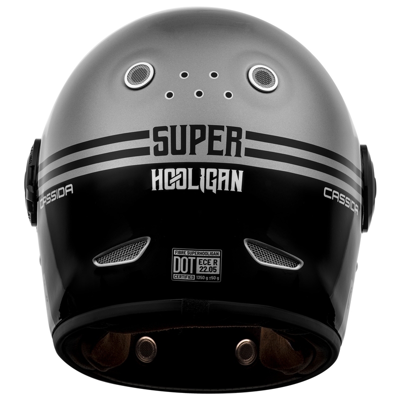 Cassida Fibre Super Hooligan Integral-Motorradhelm schwarz-grau