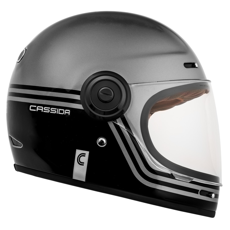 Cassida Fibre Super Hooligan Integral-Motorradhelm schwarz-grau