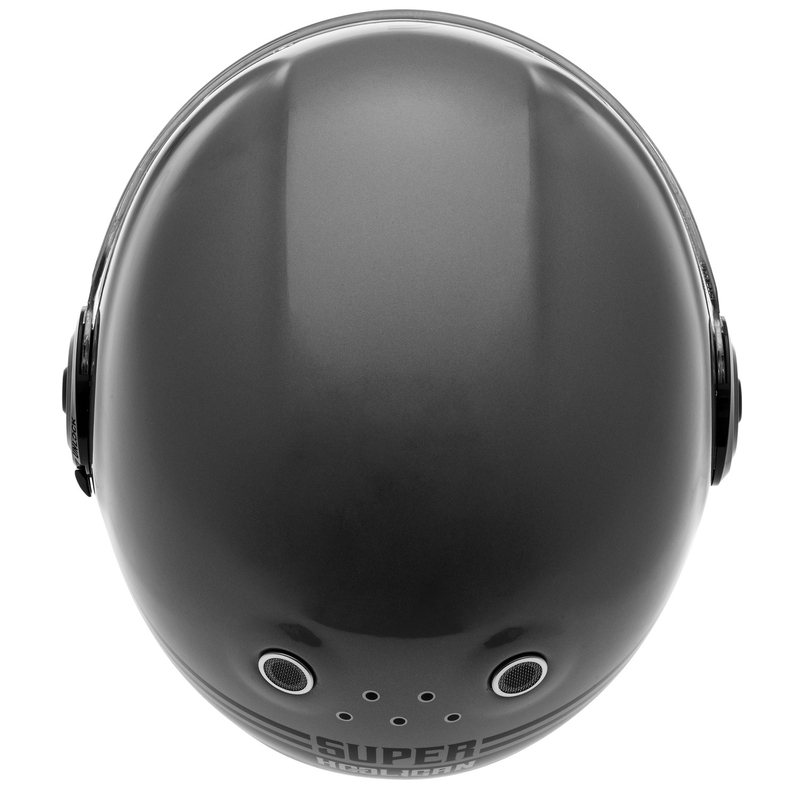 Cassida Fibre Super Hooligan Integral-Motorradhelm schwarz-grau