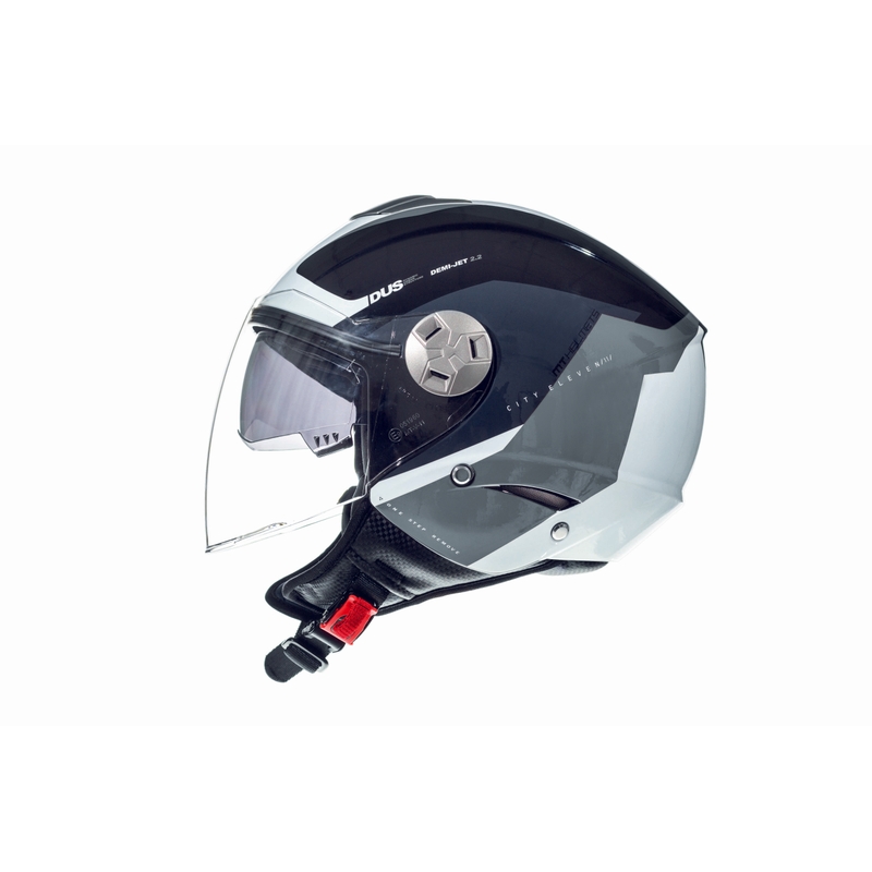 MT City Eleven SV Spark Schwarz, Weiß und Grau Open Motorradhelm Ausverkauf