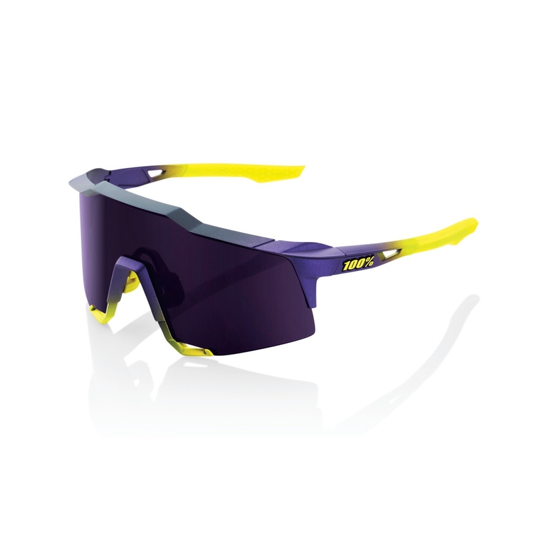 100% SPEEDCRAFT Matte Metallic Digital Brights Sonnenbrille lila-gelb (lila Glas)