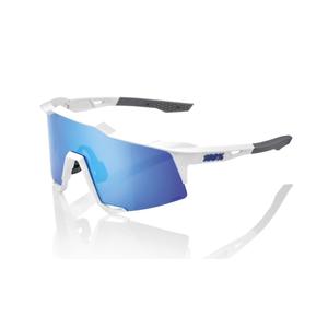Sonnenbrille 100% SPEEDCRAFT Matte White weiß-grau (blaues Glas)