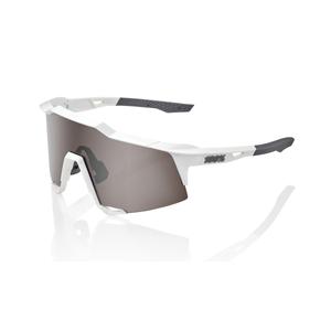 Sonnenbrille 100% SPEEDCRAFT Matte White weiß-grau (silbernes Glas)