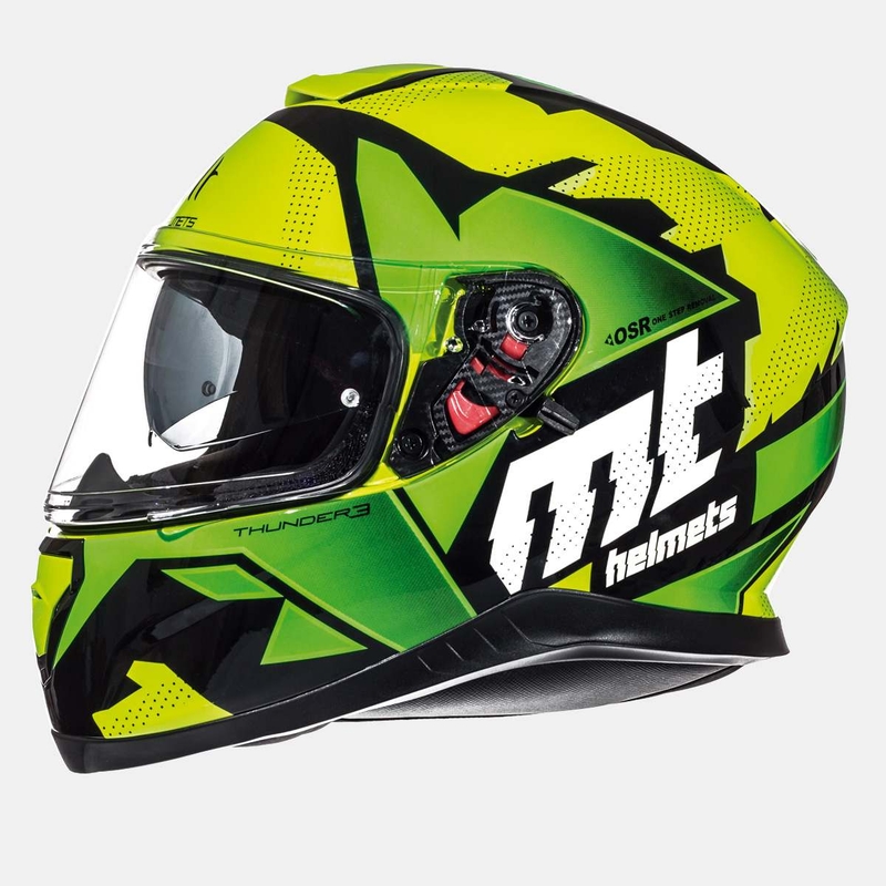 MT Thunder Torn fluo grün-gelb Integralhelm für Kinder