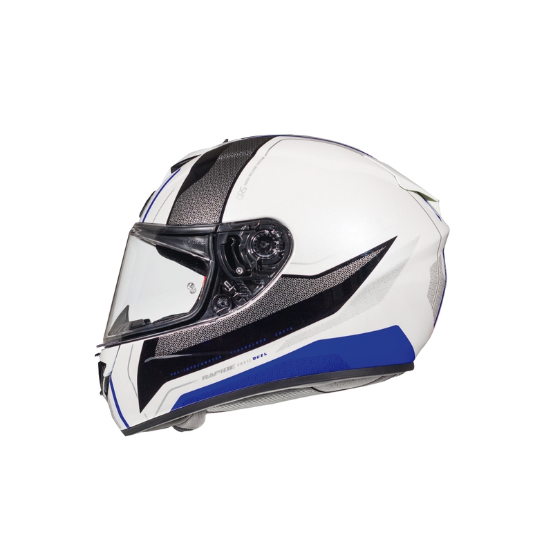 MT Rapide Duel Integral Motorradhelm weiß-blau