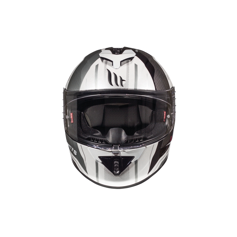 MT Rapide Duel Integral Motorradhelm weiß und silber