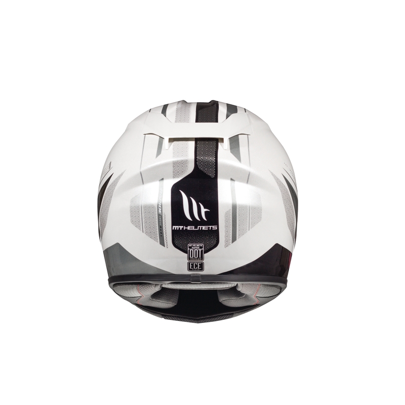 MT Rapide Duel Integral Motorradhelm weiß und silber