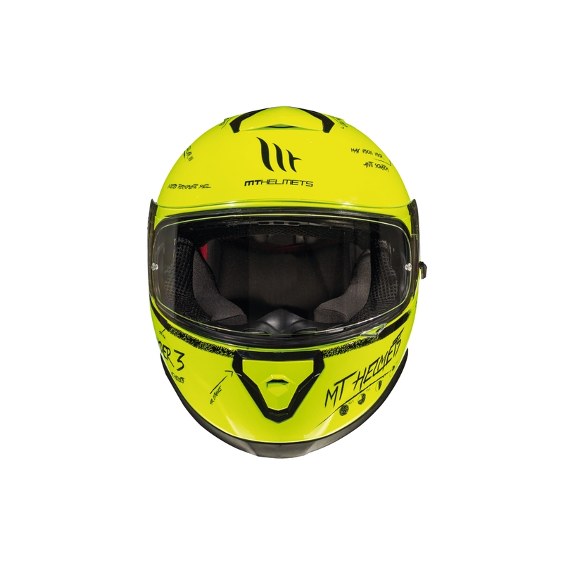 MT Thunder 3 SV Board fluo gelb Integral Motorradhelm Ausverkauf
