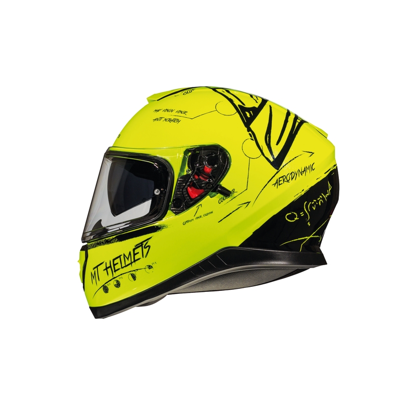 MT Thunder 3 SV Board fluo gelb Integral Motorradhelm Ausverkauf